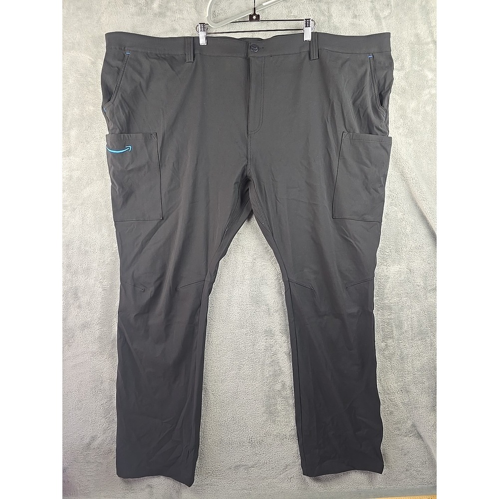 Amazon Uniform Cargo Pants Luly Yang Men's 5XL Black Stretch Waistband Pockets